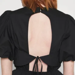 In The Style PERRIE SIAN PUFF SLEEVE MOCK DRESS WITH OPEN BACK DETAILING - Cocktailkleid/festliches Kleid - Black -Günstiges Fem Glanz Geschäft 570f38592d4d43bf9c52ab11a1549a7d