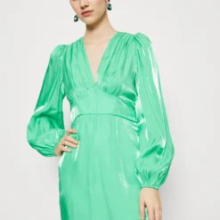 Gina Tricot PUFF SLEEVE MINI DRESS - Cocktailkleid/festliches Kleid - Green -Günstiges Fem Glanz Geschäft 575e7020b5034b849dbbe93700343b39