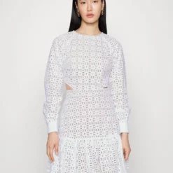 MICHAEL Michael Kors EYELET CUT OUT MINI - Cocktailkleid/festliches Kleid - White