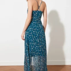 TRENDYOL TWOSS20EL1270 - Cocktailkleid/festliches Kleid - Navy Blue -Günstiges Fem Glanz Geschäft 583a63a2264346ab9fa2f6429ab5794f