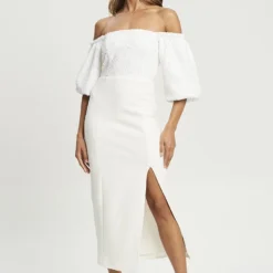GORDON MIDI - Cocktailkleid/festliches Kleid - White
