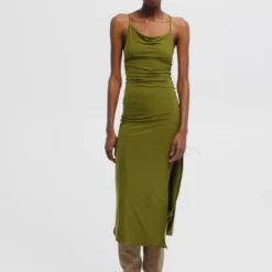 PULL & BEAR LONG STRAPPY - Cocktailkleid/festliches Kleid - Green