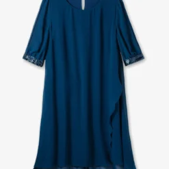 Sheego ABEND - Cocktailkleid/festliches Kleid - Blau -Günstiges Fem Glanz Geschäft 5aedc77a4339463ab7eda99598baec51