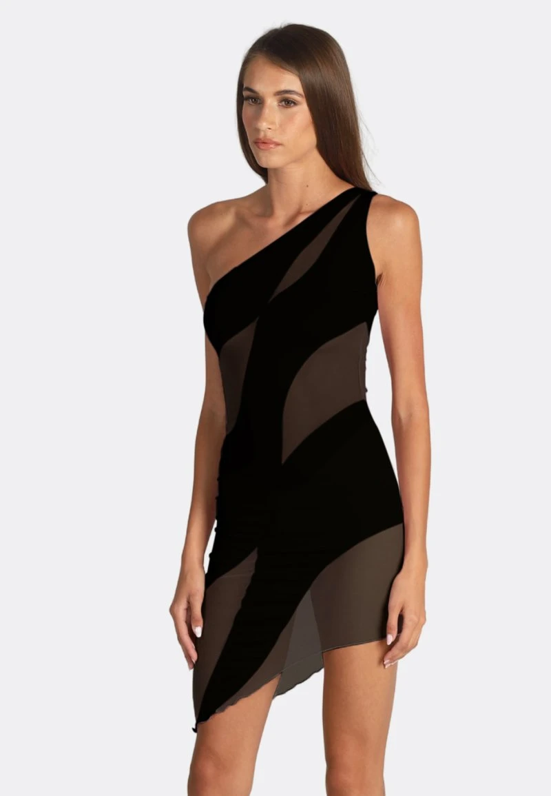 OW Collection CURVE MESH - Cocktailkleid/festliches Kleid - Black 4 OW Collection CURVE MESH - Cocktailkleid/festliches Kleid - Black – Bild 4