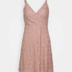 Pieces PCJADA NECK MIDI DRESS - Cocktailkleid/festliches Kleid - Misty Rose