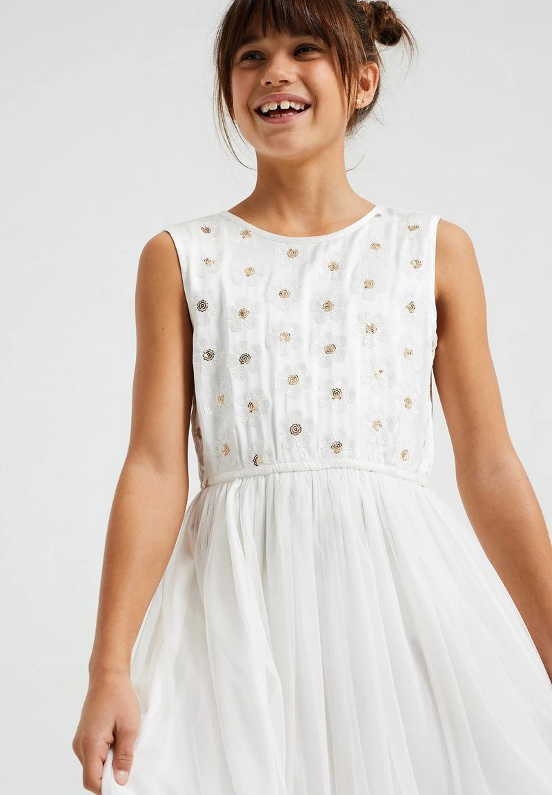 WE FASHION MEISJES JURK MET PAILLETEN - Cocktailkleid/festliches Kleid - White 2 WE FASHION MEISJES JURK MET PAILLETEN - Cocktailkleid/festliches Kleid - White – Bild 2