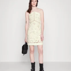 TWINSET SPECIAL EMBROIDERED - Cocktailkleid/festliches Kleid - Antique White/pomice -Günstiges Fem Glanz Geschäft 6378610850ca40adbc384e85e6566f6d