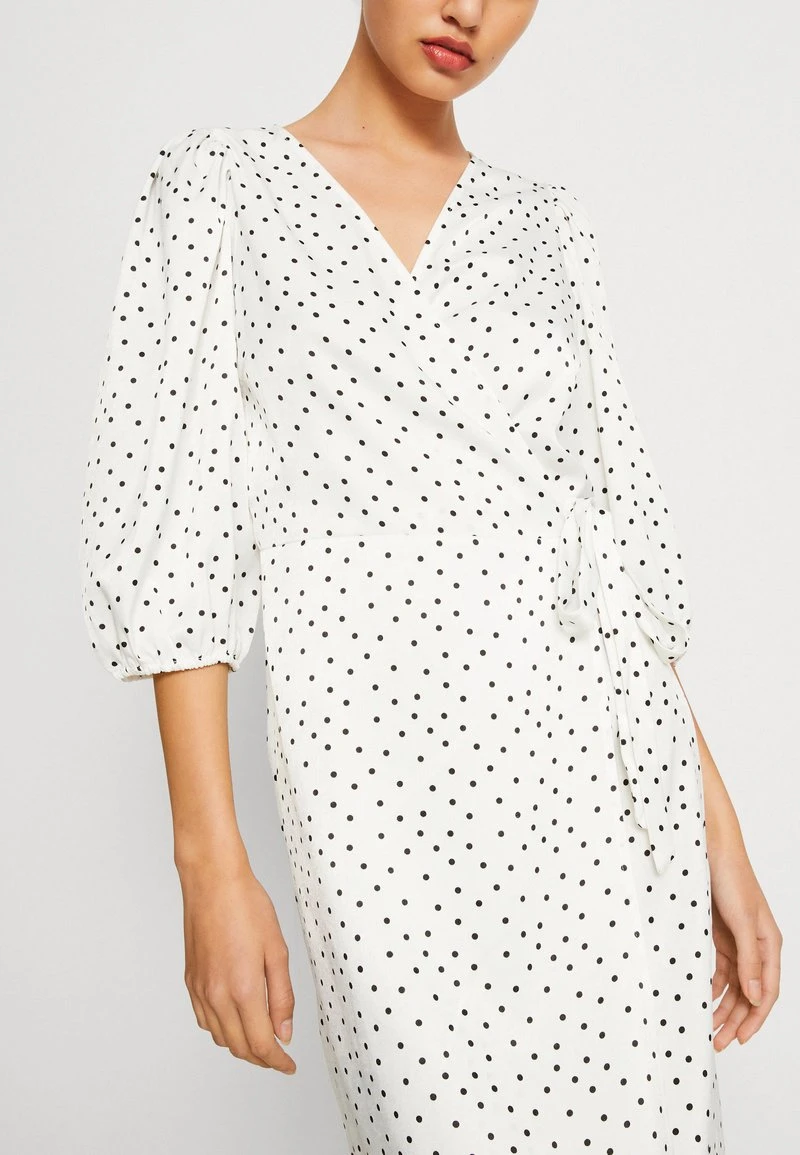 Vila VITONE WRAP MIDI DRESS - Cocktailkleid/festliches Kleid - Snow White/black 6 Vila VITONE WRAP MIDI DRESS - Cocktailkleid/festliches Kleid - Snow White/black – Bild 6