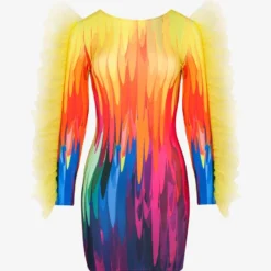 DIGIFIRE - Cocktailkleid/festliches Kleid - Gelb -Günstiges Fem Glanz Geschäft 700a90002188414ab516188671698bcd