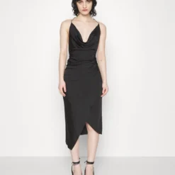 ILA CHAIN COWL NECK MIDI DRESS - Cocktailkleid/festliches Kleid - Black -Günstiges Fem Glanz Geschäft 704264bdfebf43808be667cf6745a671