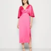 Vila VIMOMA V NECK DRESS - Cocktailkleid/festliches Kleid - Pink Yarrow