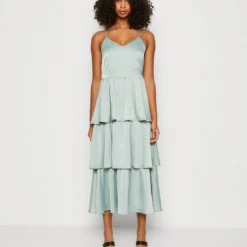 YASCAM STRAP MIDI DRESS - Cocktailkleid/festliches Kleid - Green Milieu