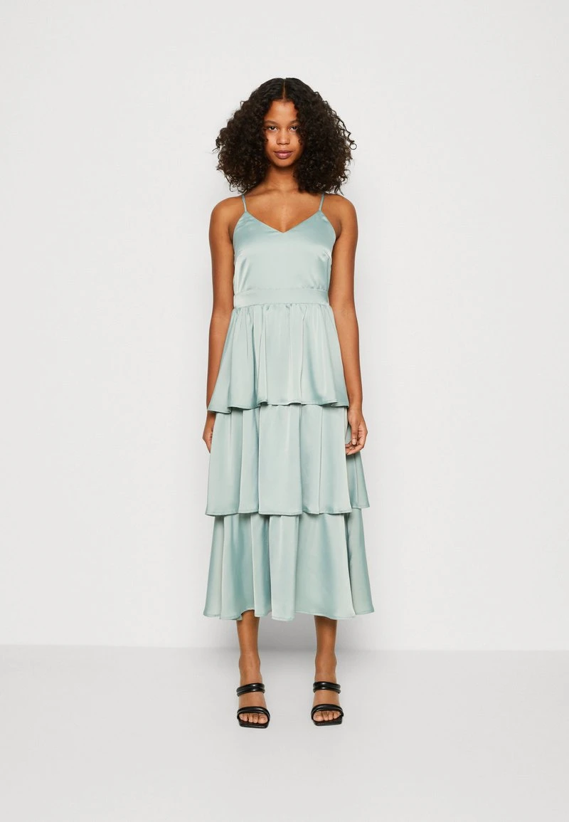 YASCAM STRAP MIDI DRESS - Cocktailkleid/festliches Kleid - Green Milieu 1 YASCAM STRAP MIDI DRESS - Cocktailkleid/festliches Kleid - Green Milieu