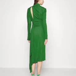 Victoria Beckham SLASH NECK RUCHED MIDI DRESS - Cocktailkleid/festliches Kleid - Dark Green -Günstiges Fem Glanz Geschäft 71692fbf8f8d49c6ac7f65b1e5b3c6e5