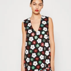 SISTER JANE HILLSIDE MINI DRESS - Cocktailkleid/festliches Kleid - Black/light Red/green