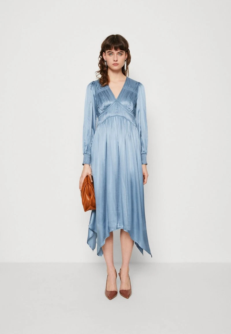 AllSaints ESTELLE DRESS - Cocktailkleid/festliches Kleid - Blue Slate 2 AllSaints ESTELLE DRESS - Cocktailkleid/festliches Kleid - Blue Slate – Bild 2