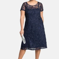 Sheego Cocktailkleid/festliches Kleid - Marine -Günstiges Fem Glanz Geschäft 73beec458309404181e330229cbf7ab6 1