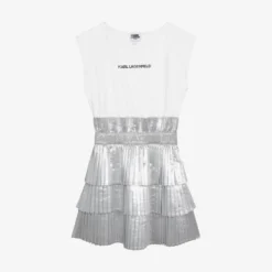 Karl Lagerfeld Kids Cocktailkleid/festliches Kleid - Argent Blanc