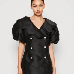 SISTER JANE PONY JACQUARD SCALLOP DRESS - Cocktailkleid/festliches Kleid - Black