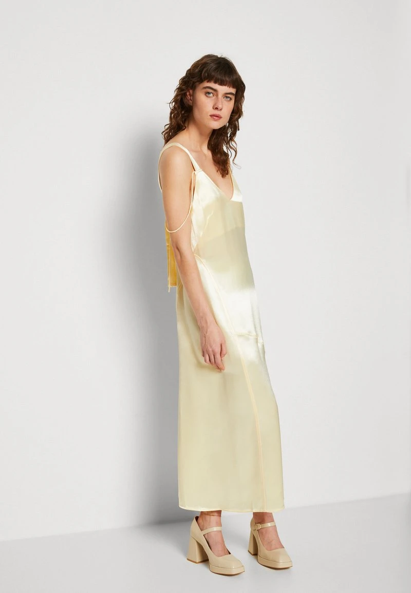 Calvin Klein NAIA WIDE STRAP MIDI SLIP DRESS - Cocktailkleid/festliches Kleid - Buttercream Frost 4 Calvin Klein NAIA WIDE STRAP MIDI SLIP DRESS - Cocktailkleid/festliches Kleid - Buttercream Frost – Bild 4