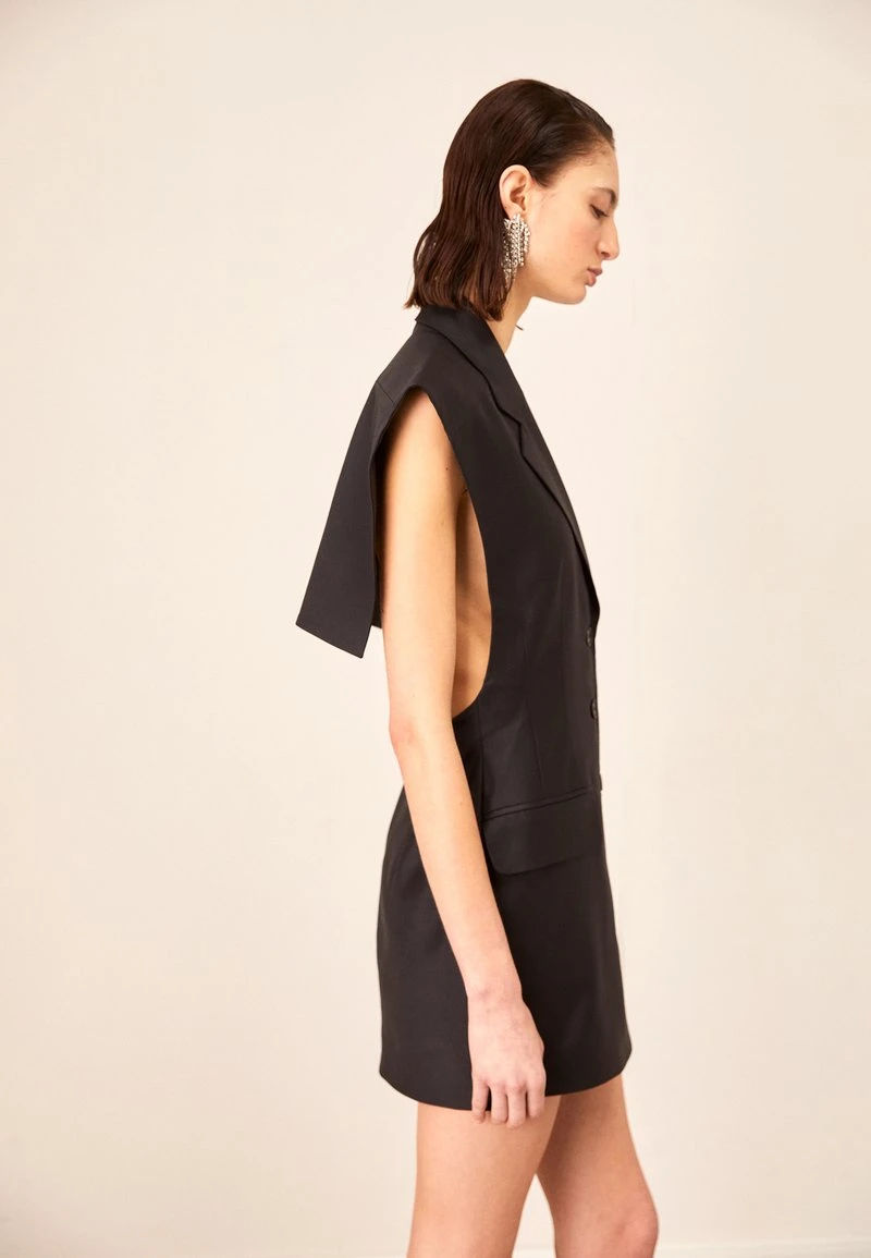 Materiel CAPE VEST MINI DRESS - Cocktailkleid/festliches Kleid - Black 3 Materiel CAPE VEST MINI DRESS - Cocktailkleid/festliches Kleid - Black – Bild 3