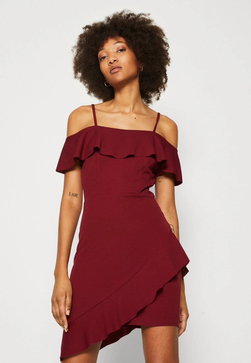 Wal G REVRA STRAPPY FRILL SKATER - Cocktailkleid/festliches Kleid - Berry Wine 4 Wal G REVRA STRAPPY FRILL SKATER - Cocktailkleid/festliches Kleid - Berry Wine – Bild 4