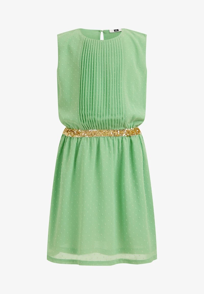 WE FASHION MET STRUCTUUR - Cocktailkleid/festliches Kleid - Green 1 WE FASHION MET STRUCTUUR - Cocktailkleid/festliches Kleid - Green