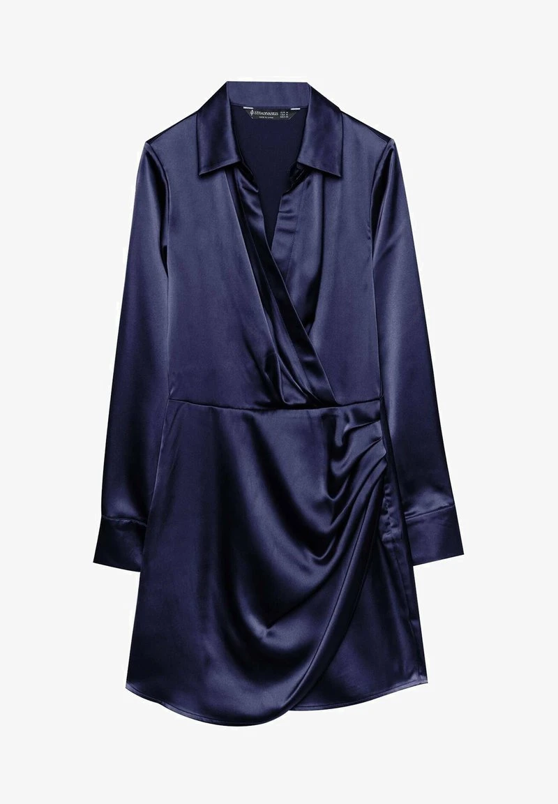 Stradivarius MIT DRAPIERTEM ROCK - Cocktailkleid/festliches Kleid - Dark Blue 5 Stradivarius MIT DRAPIERTEM ROCK - Cocktailkleid/festliches Kleid - Dark Blue – Bild 5