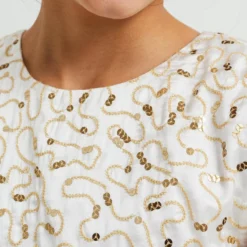 WE FASHION MET PAILLETTEN - Cocktailkleid/festliches Kleid - Gold -Günstiges Fem Glanz Geschäft 88a7ab4ba1974171b87f237291868b11