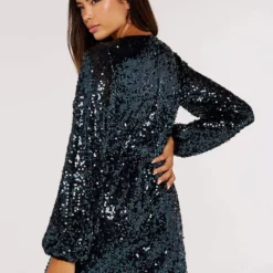 Apricot SEQUIN WAIST - Cocktailkleid/festliches Kleid - Dark Grey-charcoal -Günstiges Fem Glanz Geschäft 8942a22227584eda929d19ec4b6cb948