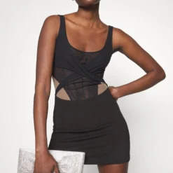 BONING OVERLAYER DETAIL MINI DRESS - Cocktailkleid/festliches Kleid - Black 10 BONING OVERLAYER DETAIL MINI DRESS - Cocktailkleid/festliches Kleid - Black -Günstiges Fem Glanz Geschäft 89def8494b4e475fad3b0a57a48a920f