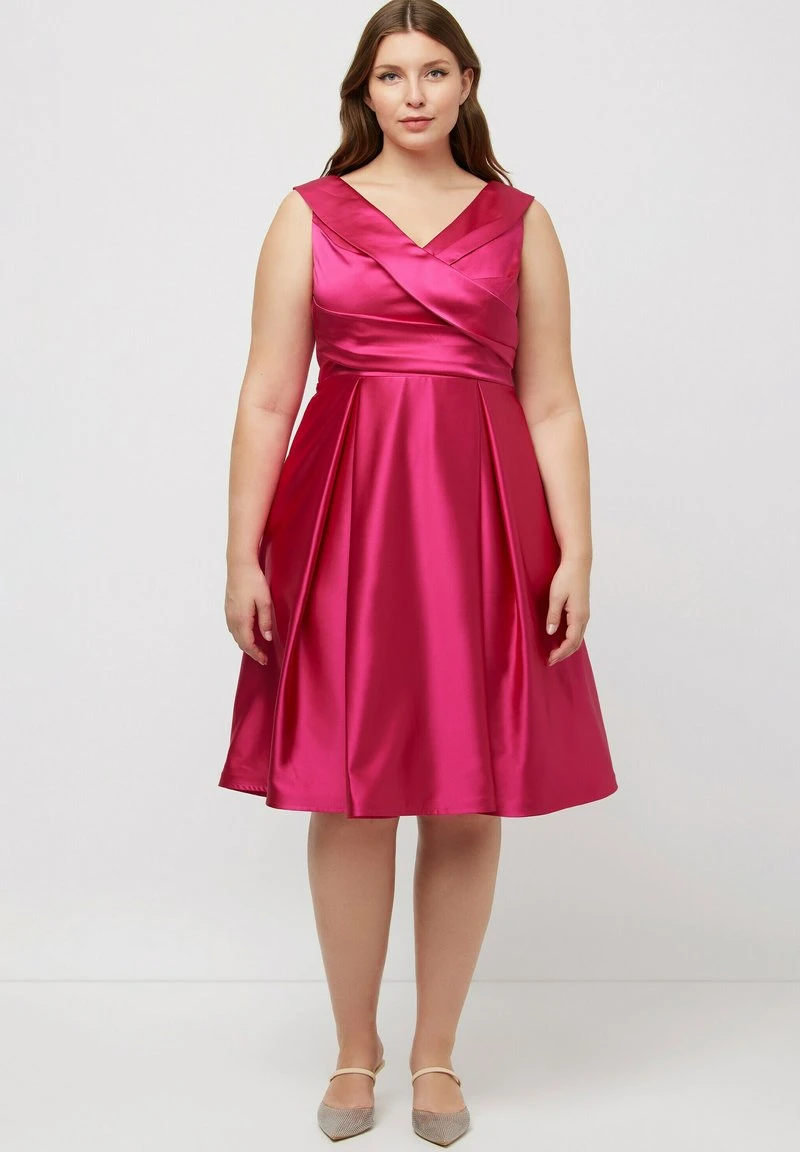 Ulla Popken Cocktailkleid/festliches Kleid - Orient Pink 1 Ulla Popken Cocktailkleid/festliches Kleid - Orient Pink