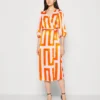 Vila VILINE MIDI WRAP DRESS - Cocktailkleid/festliches Kleid - Orange/misty Rose