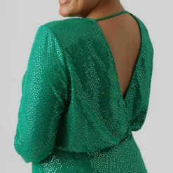 Vero Moda Curve Cocktailkleid/festliches Kleid - Pepper Green -Günstiges Fem Glanz Geschäft 92633fe620bc400bb94133b8cace1d98