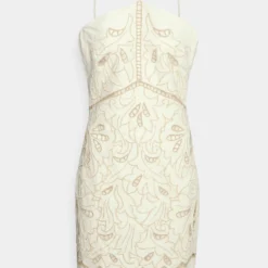TWINSET SPECIAL EMBROIDERED - Cocktailkleid/festliches Kleid - Antique White/pomice -Günstiges Fem Glanz Geschäft 94d04a09978a43598932bb096be7b53b