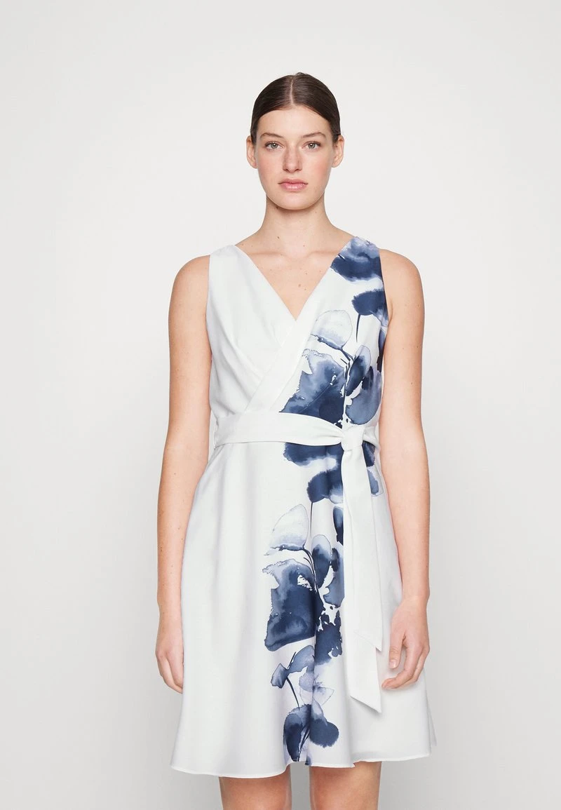 DKNY FLORAL BORDER BELTED DRESS - Cocktailkleid/festliches Kleid - Ivory 1 DKNY FLORAL BORDER BELTED DRESS - Cocktailkleid/festliches Kleid - Ivory