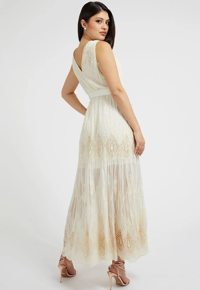 Guess LANGES BESTICKTES - Cocktailkleid/festliches Kleid - Weiß 2 Guess LANGES BESTICKTES - Cocktailkleid/festliches Kleid - Weiß – Bild 2