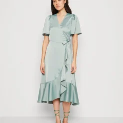 YASTHEA MIDI WRAP DRESS - Cocktailkleid/festliches Kleid - Green Milieu