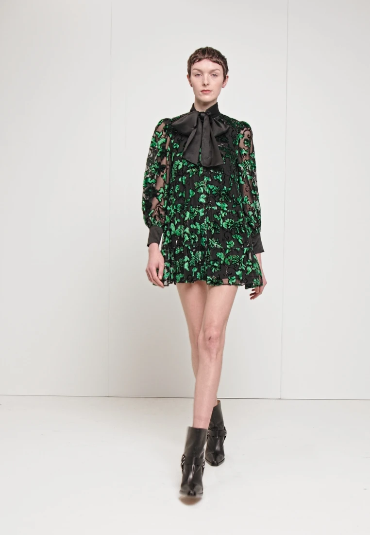 Alice + Olivia ROWEN BOW - Cocktailkleid/festliches Kleid - Black/emerald 2 Alice + Olivia ROWEN BOW - Cocktailkleid/festliches Kleid - Black/emerald – Bild 2