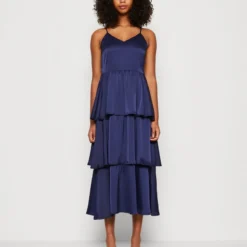 YASCAM STRAP MIDI DRESS - Cocktailkleid/festliches Kleid - Evening Blue