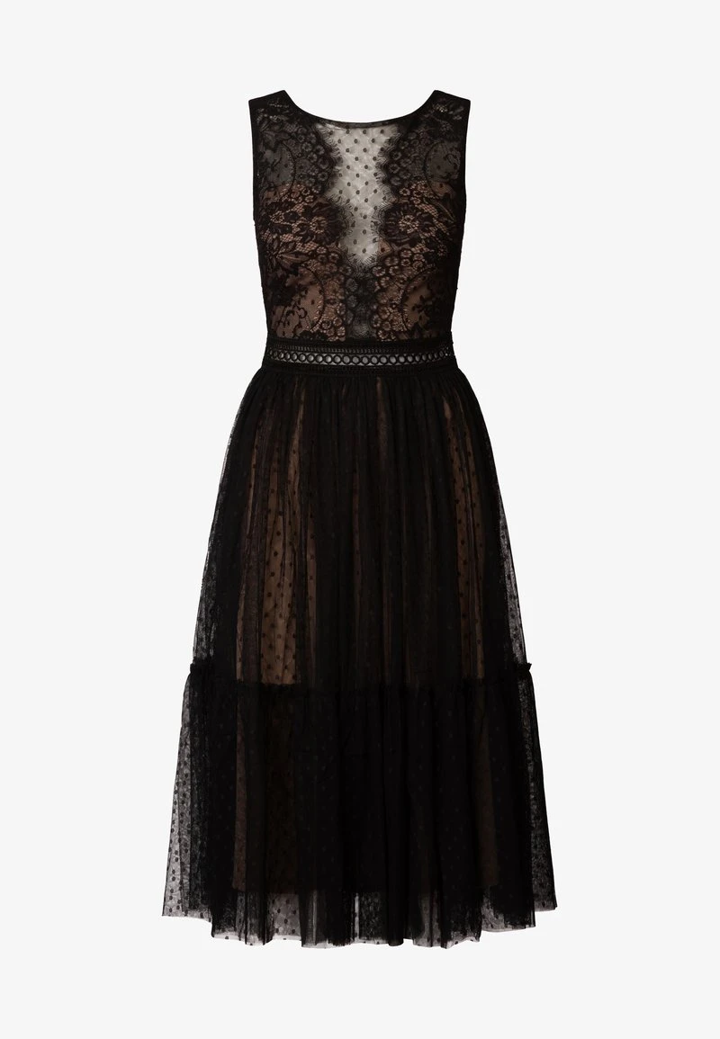 Cocktailkleid/festliches Kleid - Schwarz Beige 5 Cocktailkleid/festliches Kleid - Schwarz Beige – Bild 5