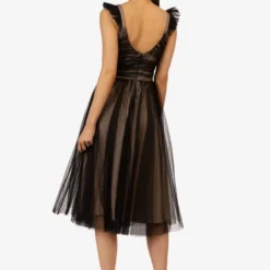 TÜLL - Cocktailkleid/festliches Kleid - Schwarz Beige 7 TÜLL - Cocktailkleid/festliches Kleid - Schwarz Beige -Günstiges Fem Glanz Geschäft a3c450a9a0d84ec4b1fe37f440da37fe