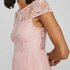 Vila VIULRICANA S/S V-NECK SHORT - Cocktailkleid/festliches Kleid - Silver Pink -Günstiges Fem Glanz Geschäft a4a2b93e86c244a995f0ec13aafa230b