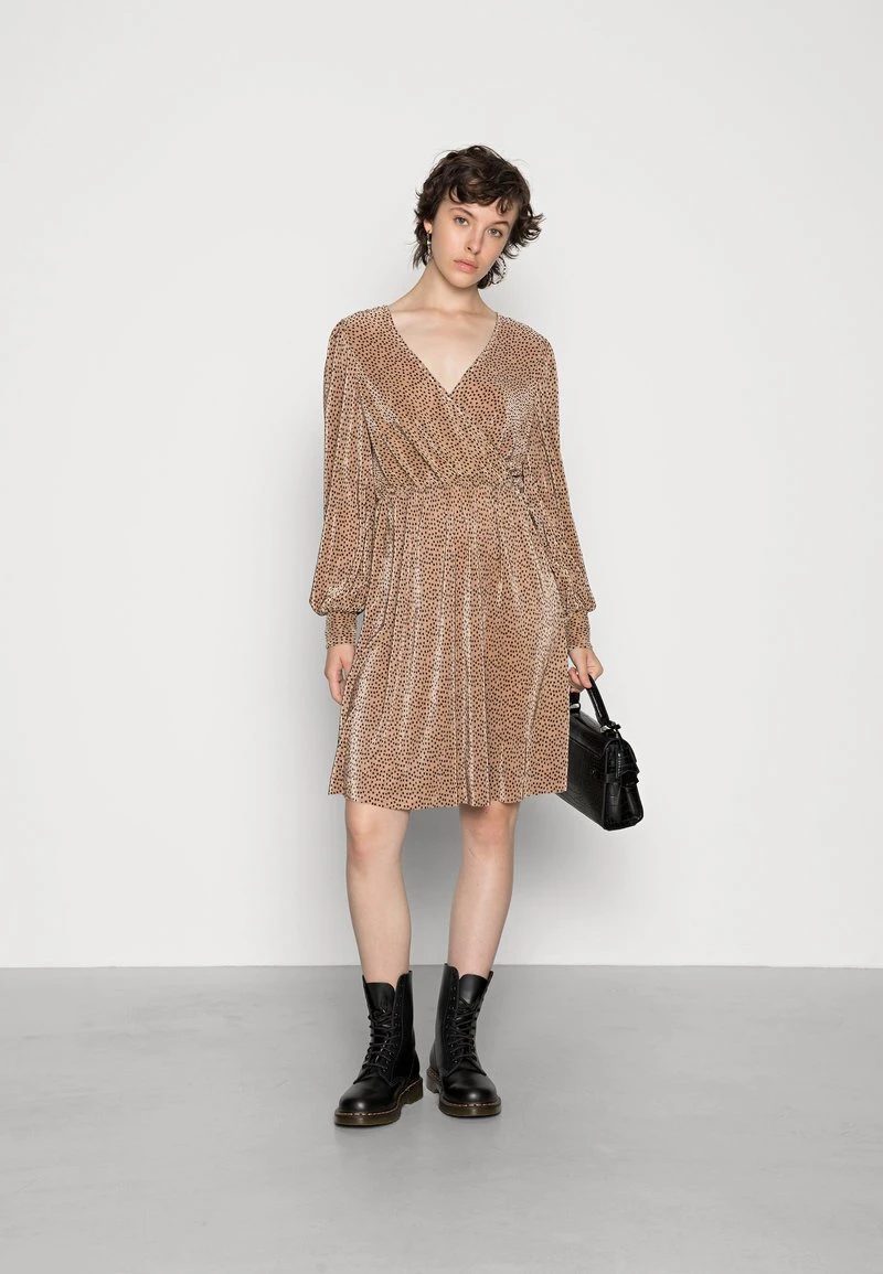 ONLY ONLVIA SHORT DRESS - Cocktailkleid/festliches Kleid - Beige/black 2 ONLY ONLVIA SHORT DRESS - Cocktailkleid/festliches Kleid - Beige/black – Bild 2