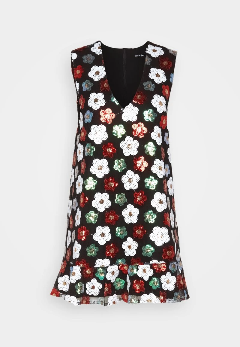 SISTER JANE HILLSIDE MINI DRESS - Cocktailkleid/festliches Kleid - Black/light Red/green 5 SISTER JANE HILLSIDE MINI DRESS - Cocktailkleid/festliches Kleid - Black/light Red/green – Bild 5