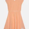 Calvin Klein Jeans CRINKLE FIT FLARE DRESS - Cocktailkleid/festliches Kleid - Fresh Cantaloupe