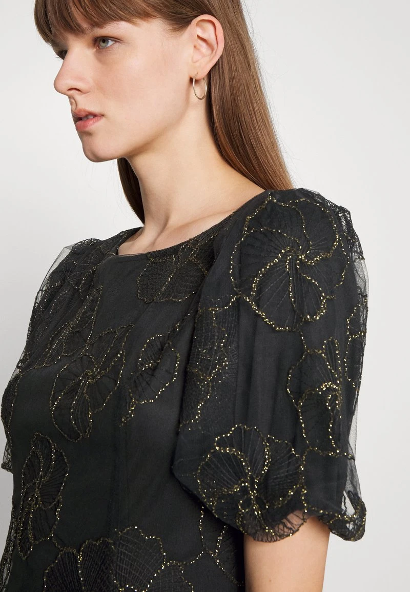 DKNY PUFF FIT FLARE - Cocktailkleid/festliches Kleid - Black/gold 5 DKNY PUFF FIT FLARE - Cocktailkleid/festliches Kleid - Black/gold – Bild 5