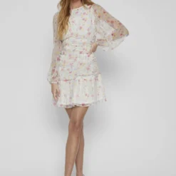 Vila VISOPHIA O NECK SHORT DRESS - Cocktailkleid/festliches Kleid - Birch -Günstiges Fem Glanz Geschäft ad7471291ec34176bc4d52392db0a2da