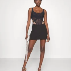 BONING OVERLAYER DETAIL MINI DRESS - Cocktailkleid/festliches Kleid - Black 8 BONING OVERLAYER DETAIL MINI DRESS - Cocktailkleid/festliches Kleid - Black -Günstiges Fem Glanz Geschäft aed5c6b3c8fc466faafc5af2d13b6891