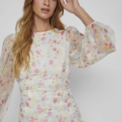 Vila VISOPHIA O NECK SHORT DRESS - Cocktailkleid/festliches Kleid - Birch